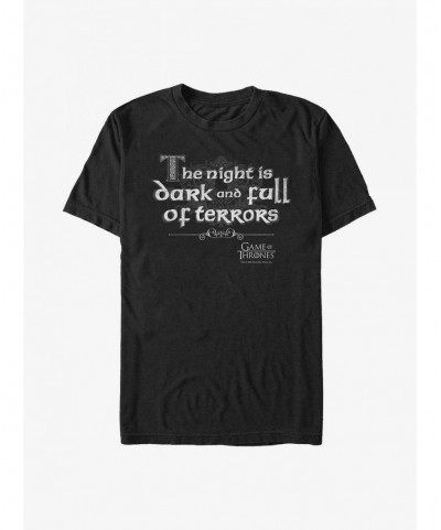 Hot Sale Game Of Thrones Night Full Of Terrors T-Shirt $6.12 T-Shirts