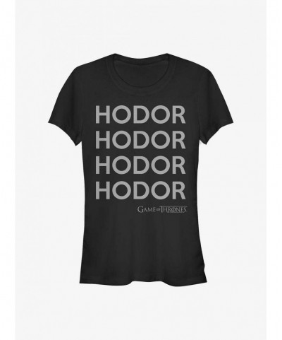 Wholesale Game Of Thrones Hodor Stack Girls T-Shirt $7.97 T-Shirts