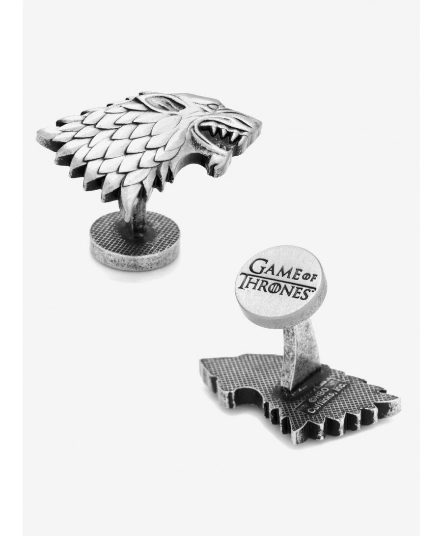 New Arrival Game Of Thrones Stark Direwolf Sigil Cufflinks $23.84 Cufflinks