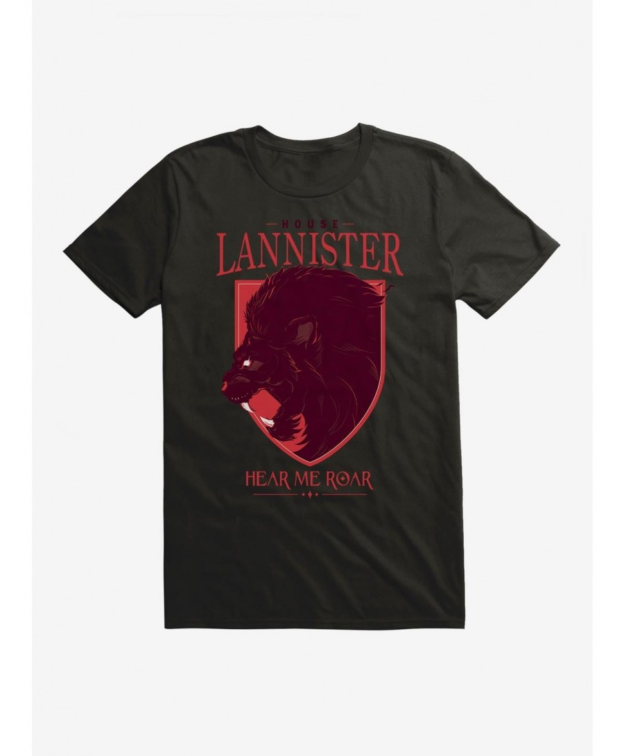 Festival Price Game Of Thrones House Lannister Lion Words T-Shirt $5.93 T-Shirts