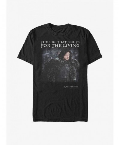 Big Sale Game Of Thrones Snow Fights For The Living T-Shirt $7.27 T-Shirts