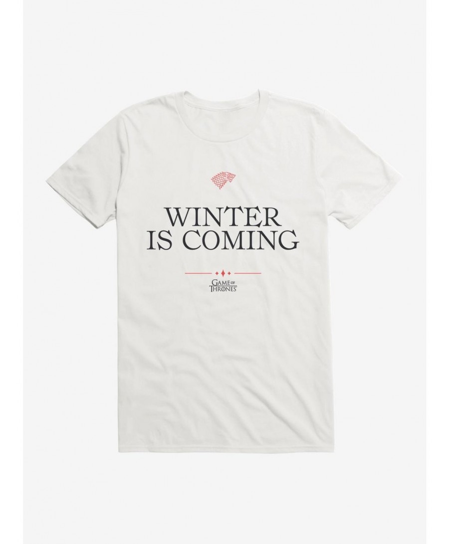 Unique Game Of Thrones Quote Stark Winter Is Coming T-Shirt $6.31 T-Shirts