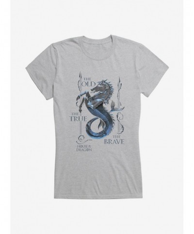 Flash Deal House Of The Dragon The True, The Old, The Brave House Velaryon Girls T-Shirt $8.37 T-Shirts