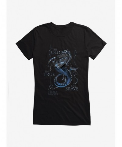 Flash Deal House Of The Dragon The True, The Old, The Brave House Velaryon Girls T-Shirt $8.37 T-Shirts