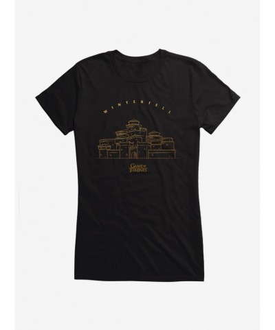 Special Game Of Thrones Winterfell Outline Girls T-Shirt $7.37 T-Shirts