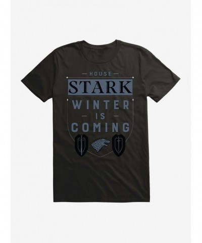 Limited-time Offer Game Of Thrones House Stark Words Script T-Shirt $6.12 T-Shirts