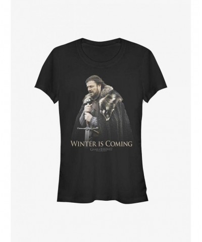 Pre-sale Discount Game Of Thrones Stark Winter Is Coming Girls T-Shirt $7.57 T-Shirts