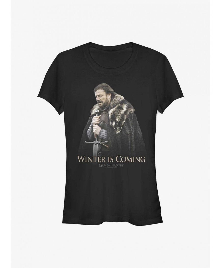 Pre-sale Discount Game Of Thrones Stark Winter Is Coming Girls T-Shirt $7.57 T-Shirts