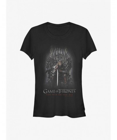 Premium Game Of Thrones Stark Iron Throne Girls T-Shirt $8.76 T-Shirts