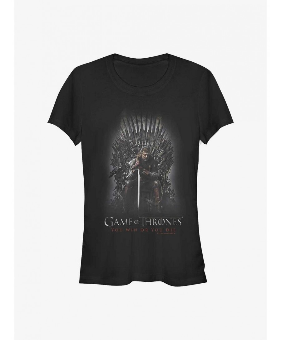 Premium Game Of Thrones Stark Iron Throne Girls T-Shirt $8.76 T-Shirts