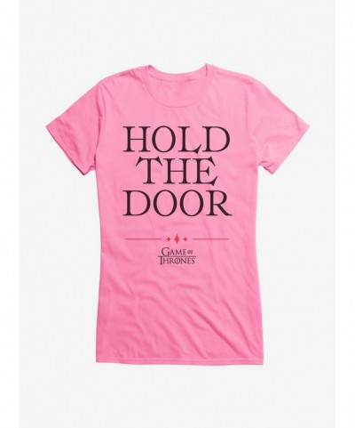 Seasonal Sale Game Of Thrones Quote Hodor Hold The Door Girls T-Shirt $5.98 T-Shirts