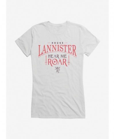 Wholesale Game Of Thrones House Lannister Hear Me Roar Girls T-Shirt $8.37 T-Shirts