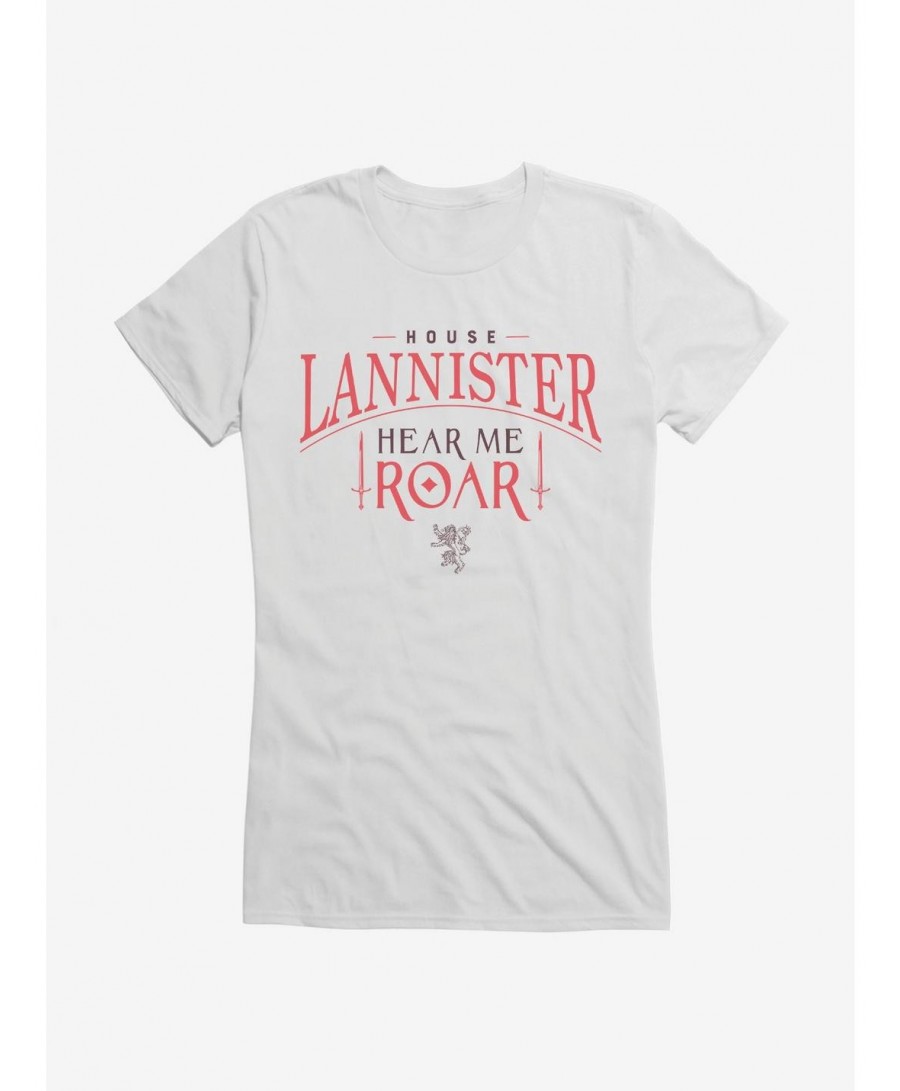 Wholesale Game Of Thrones House Lannister Hear Me Roar Girls T-Shirt $8.37 T-Shirts