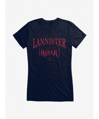 Wholesale Game Of Thrones House Lannister Hear Me Roar Girls T-Shirt $8.37 T-Shirts