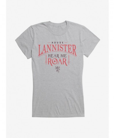 Wholesale Game Of Thrones House Lannister Hear Me Roar Girls T-Shirt $8.37 T-Shirts