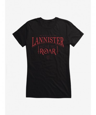 Wholesale Game Of Thrones House Lannister Hear Me Roar Girls T-Shirt $8.37 T-Shirts