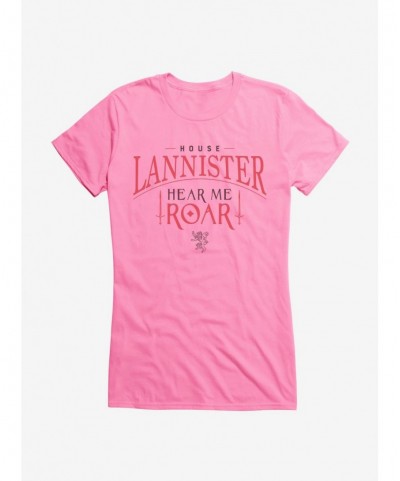 Wholesale Game Of Thrones House Lannister Hear Me Roar Girls T-Shirt $8.37 T-Shirts