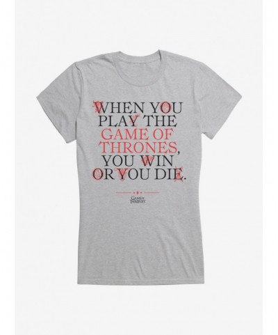 Premium Game Of Thrones Cersi Quote Win Or Die Girls T-Shirt $7.97 T-Shirts