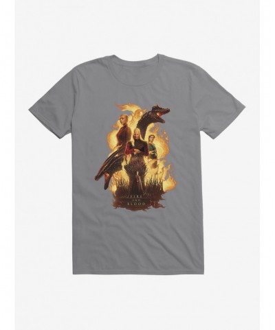 Premium House Of The Dragon Fire And Blood T-Shirt $7.84 T-Shirts