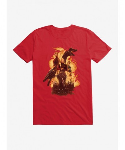 Premium House Of The Dragon Fire And Blood T-Shirt $7.84 T-Shirts