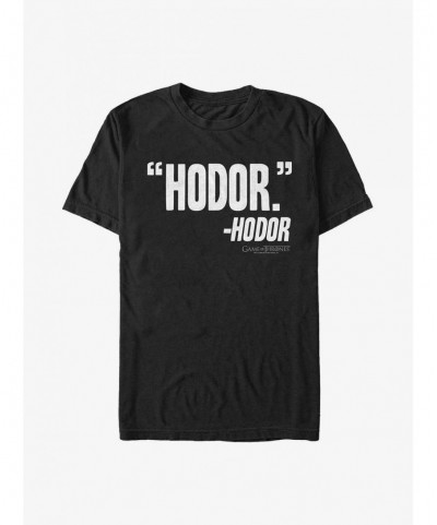 Exclusive Game Of Thrones Hodor Thoughts T-Shirt $6.69 T-Shirts