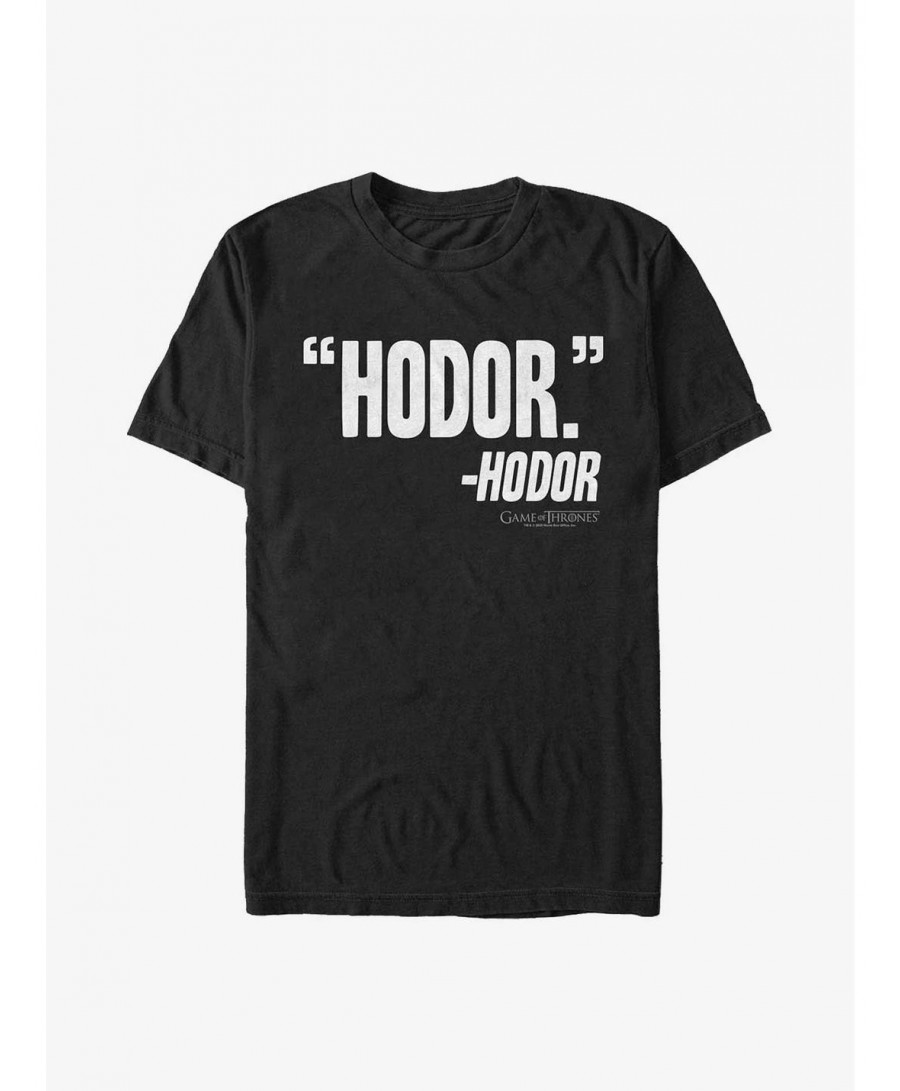 Exclusive Game Of Thrones Hodor Thoughts T-Shirt $6.69 T-Shirts