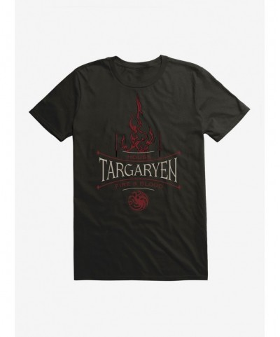 Fashion Game Of Thrones House Targaryen Fire T-Shirt $8.03 T-Shirts