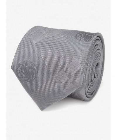 Huge Discount Game of Thrones Targaryen Dragon Gray Plaid Silk Tie $26.20 Ties