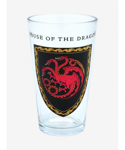 Big Sale House Of The Dragon Targaryen Crest Pint Glass $3.82 Others