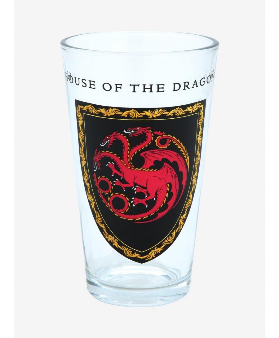 Big Sale House Of The Dragon Targaryen Crest Pint Glass $3.82 Others