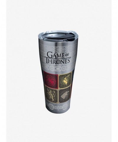 Discount Game of Thrones House Sigil 30oz Stainless Steel Tumbler With Lid $15.72 Tumblers