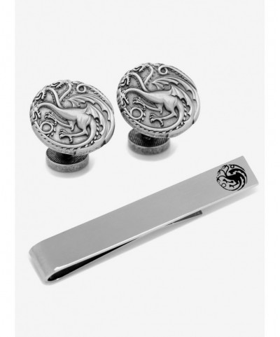 Pre-sale Discount Game of Thrones Targaryen Cufflinks and Tie Bar Set $44.48 Bar