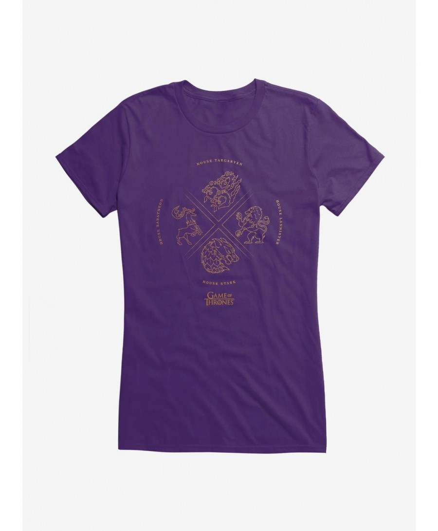 Pre-sale Discount Game Of Thrones Powerful House Sigils Girls T-Shirt $5.98 T-Shirts