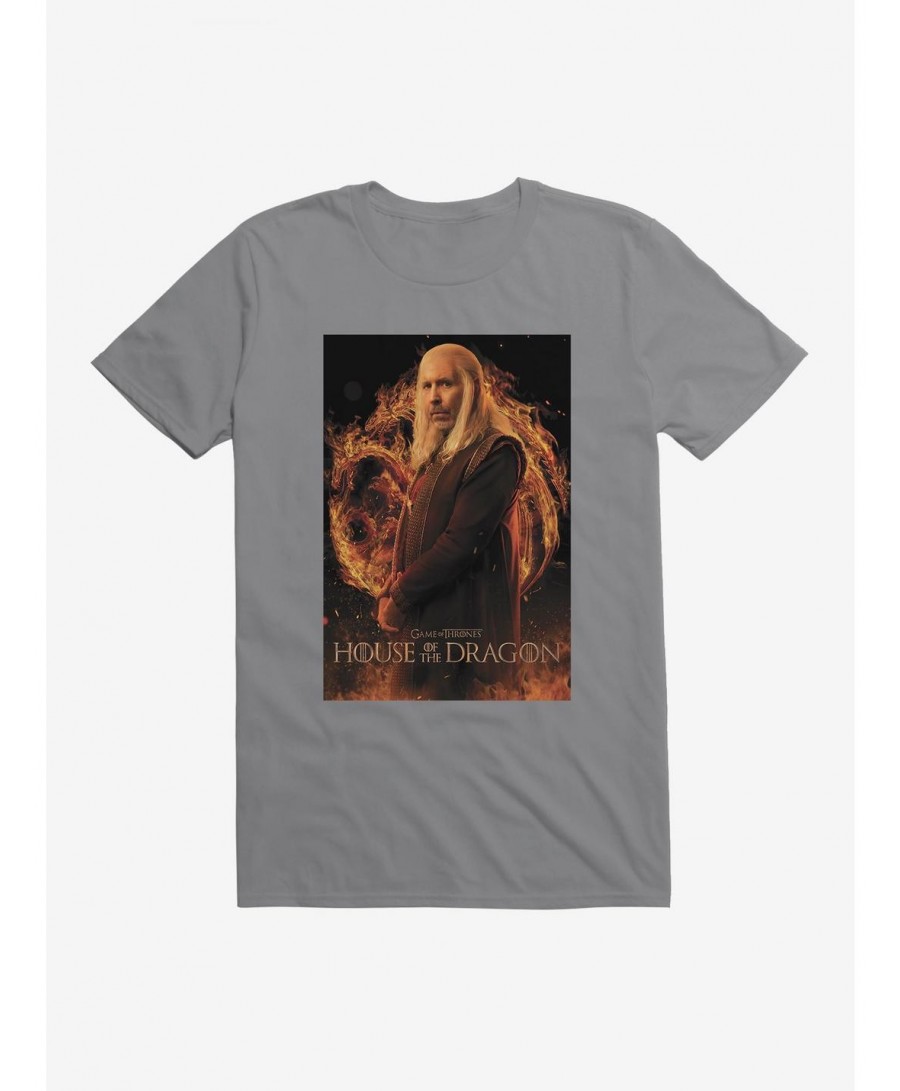 Crazy Deals House Of The Dragon Viserys I Targaryen T-Shirt $6.50 T-Shirts