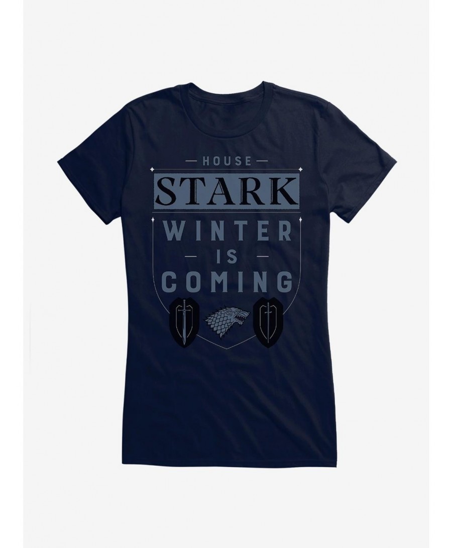 Value for Money Game Of Thrones House Stark Words Script Girls T-Shirt $9.76 T-Shirts