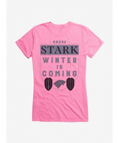 Value for Money Game Of Thrones House Stark Words Script Girls T-Shirt $9.76 T-Shirts