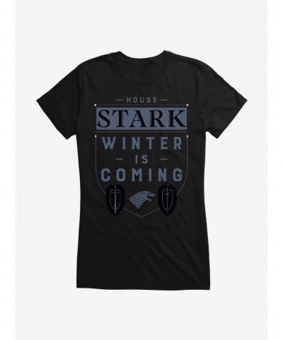 Value for Money Game Of Thrones House Stark Words Script Girls T-Shirt $9.76 T-Shirts