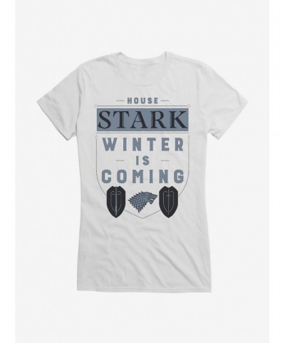 Value for Money Game Of Thrones House Stark Words Script Girls T-Shirt $9.76 T-Shirts