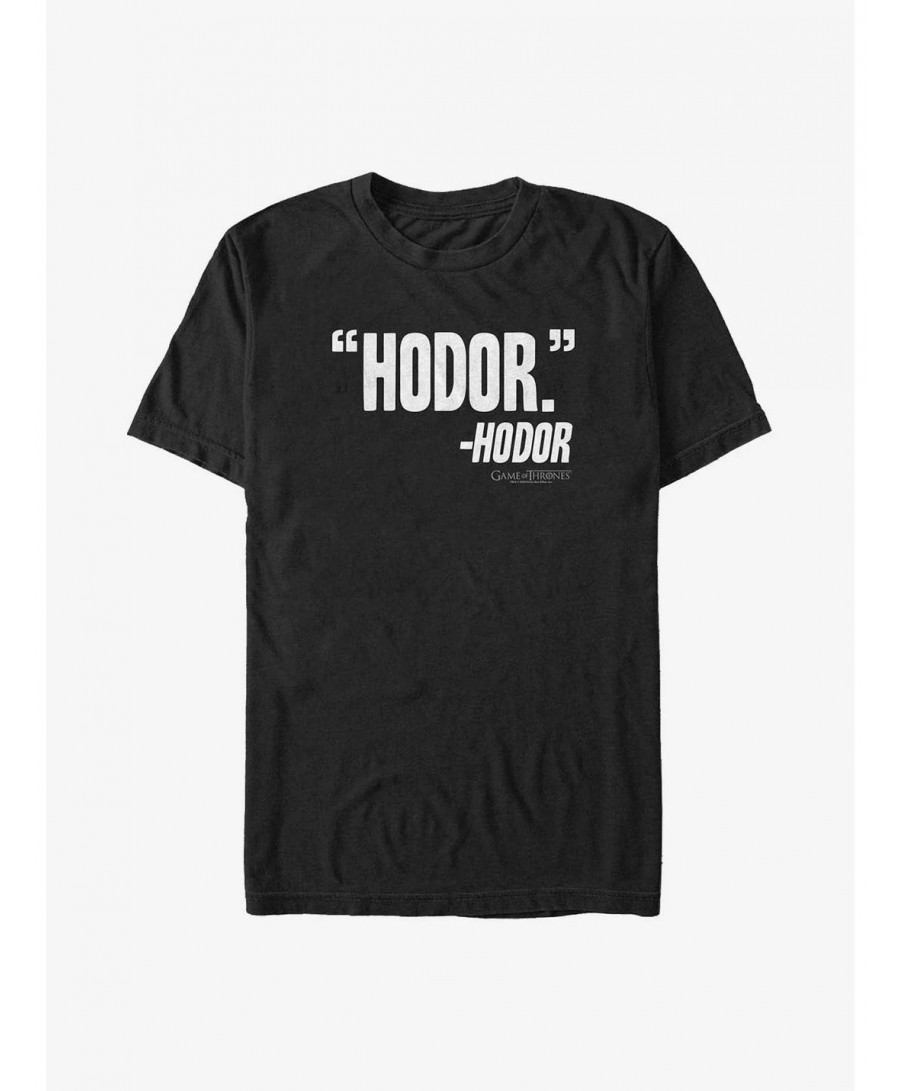 New Arrival Game of Thrones Hodor Thoughts Big & Tall T-Shirt $9.57 T-Shirts