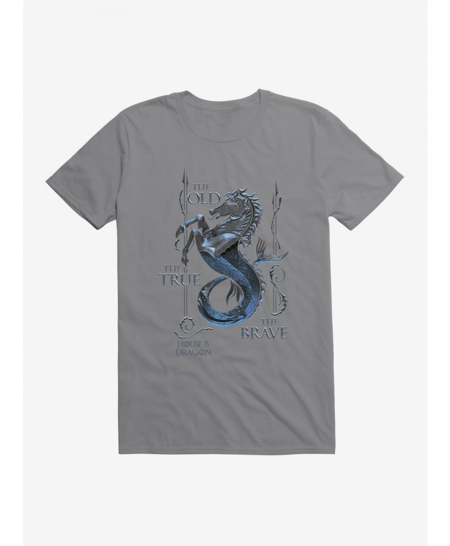 Pre-sale Discount House Of The Dragon The True, The Old, The Brave House Velaryon T-Shirt $8.80 T-Shirts