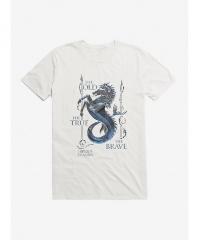 Pre-sale Discount House Of The Dragon The True, The Old, The Brave House Velaryon T-Shirt $8.80 T-Shirts