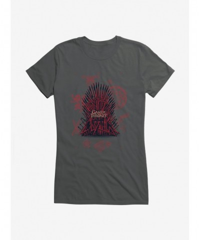 Clearance Game Of Thrones Iron Throne Icons Girls T-Shirt $6.37 T-Shirts