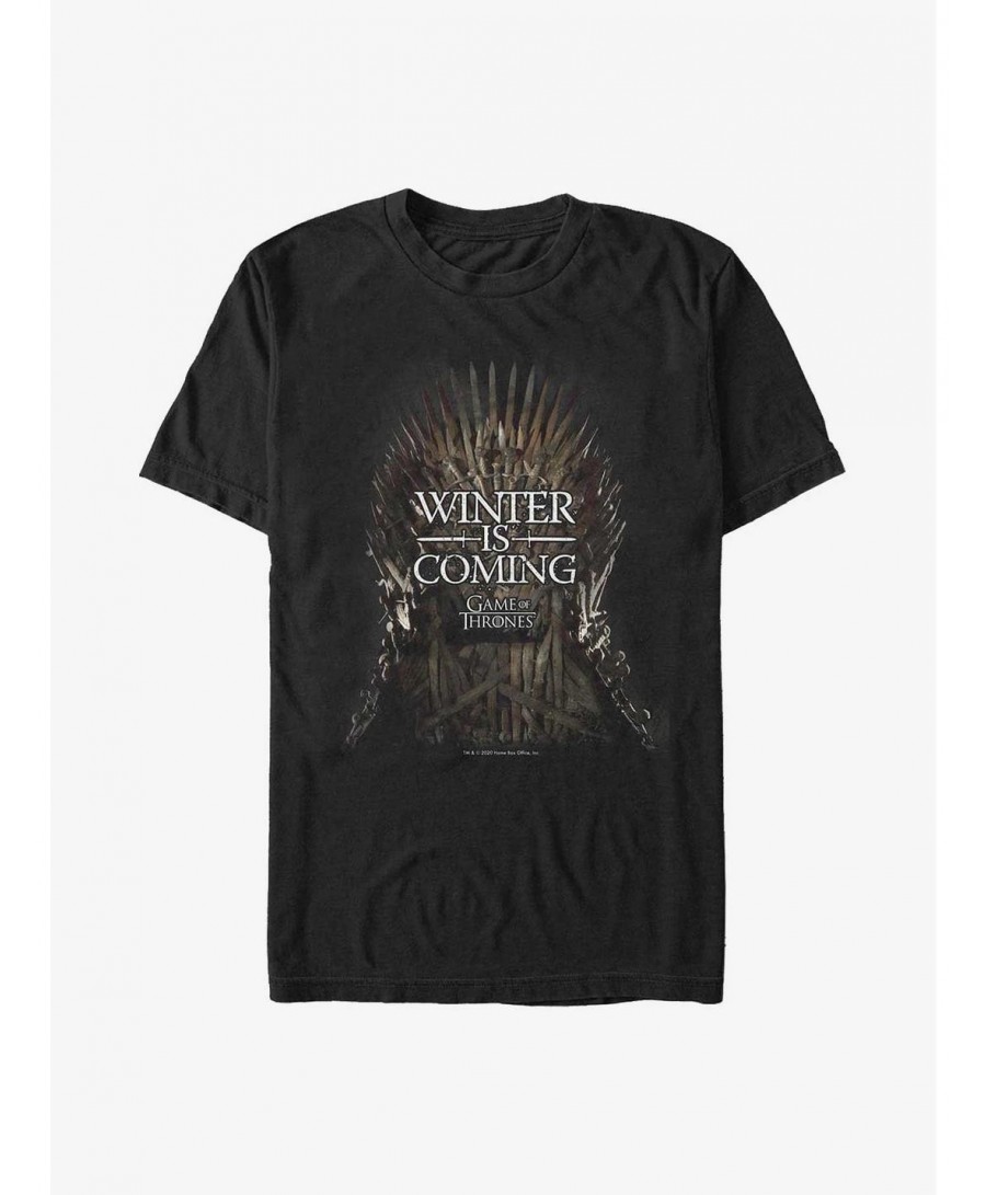 Limited Time Special Game Of Thrones Iron Throne Winter Is Coming T-Shirt $6.88 T-Shirts