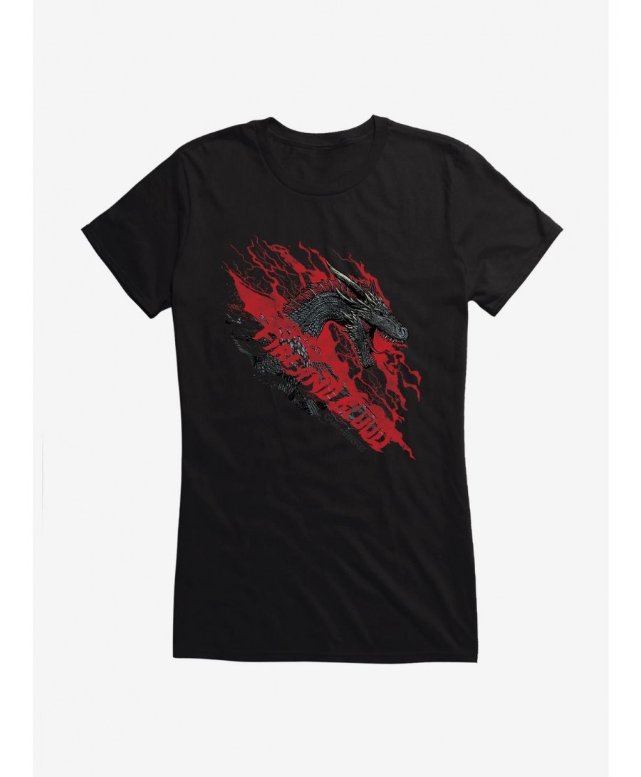 Hot Sale Game Of Thrones Fire And Blood Girls T-Shirt $7.97 T-Shirts