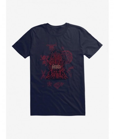 Hot Selling Game Of Thrones Iron Throne Icons T-Shirt $6.69 T-Shirts