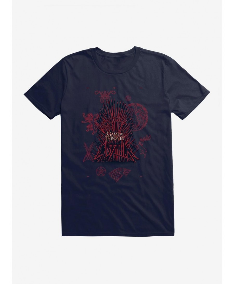 Hot Selling Game Of Thrones Iron Throne Icons T-Shirt $6.69 T-Shirts