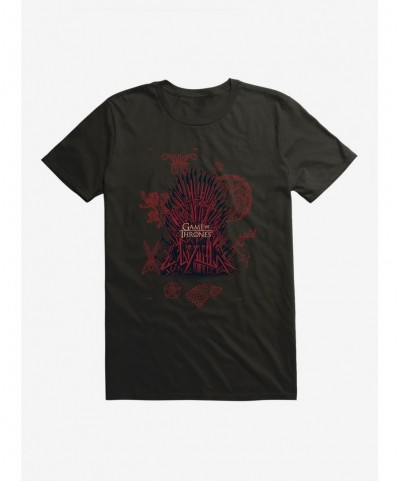 Hot Selling Game Of Thrones Iron Throne Icons T-Shirt $6.69 T-Shirts