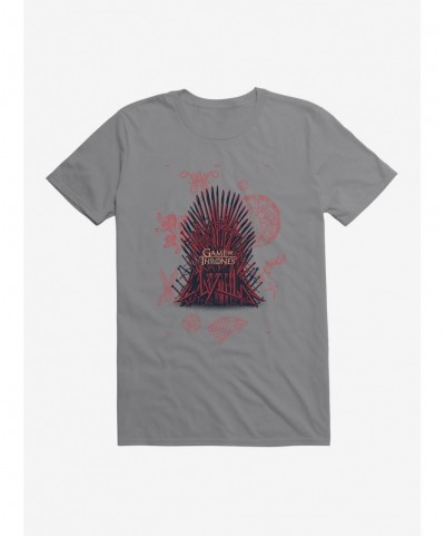 Hot Selling Game Of Thrones Iron Throne Icons T-Shirt $6.69 T-Shirts