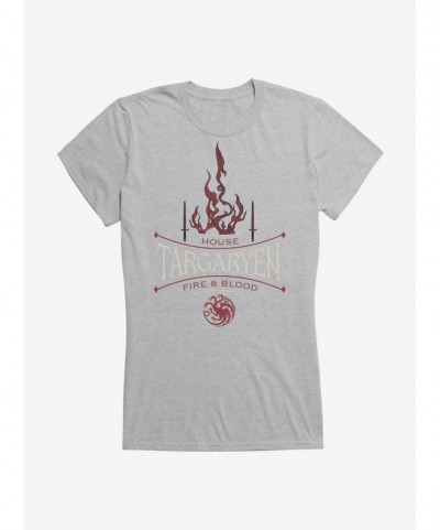 New Arrival Game Of Thrones House Targaryen Fire Girls T-Shirt $7.37 T-Shirts