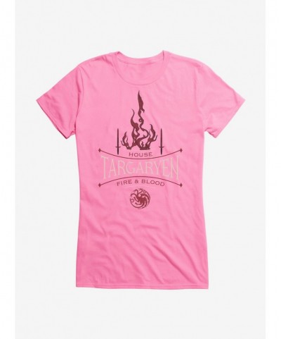 New Arrival Game Of Thrones House Targaryen Fire Girls T-Shirt $7.37 T-Shirts